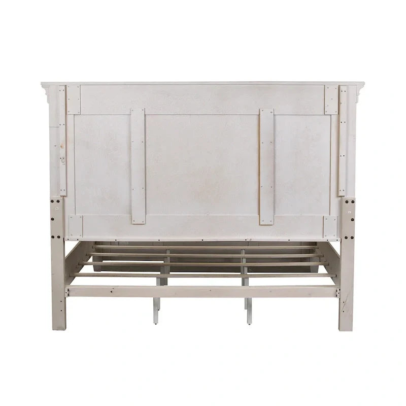 King Panel Bed in Antique White from Heartland