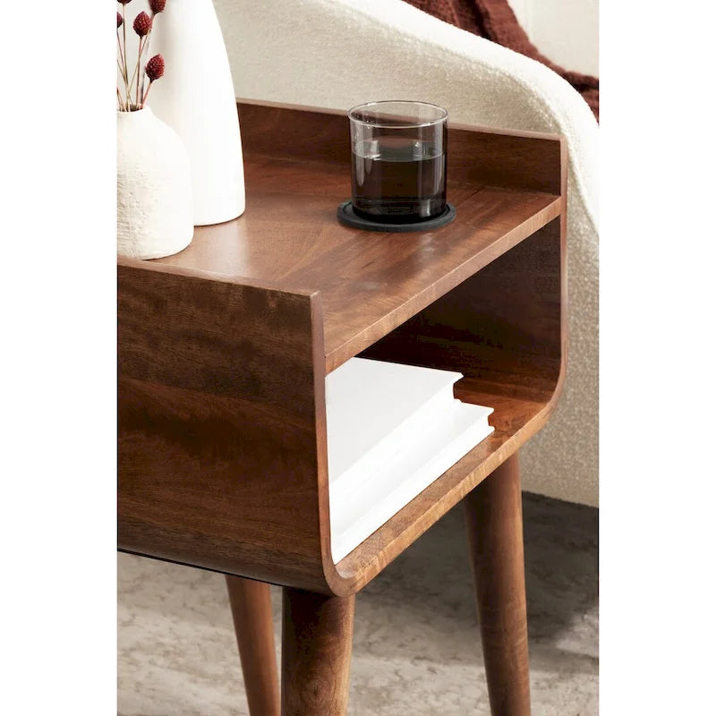 Kate and Laurel Quilby Wooden Side Table - 18 x 14 x 27 Inches