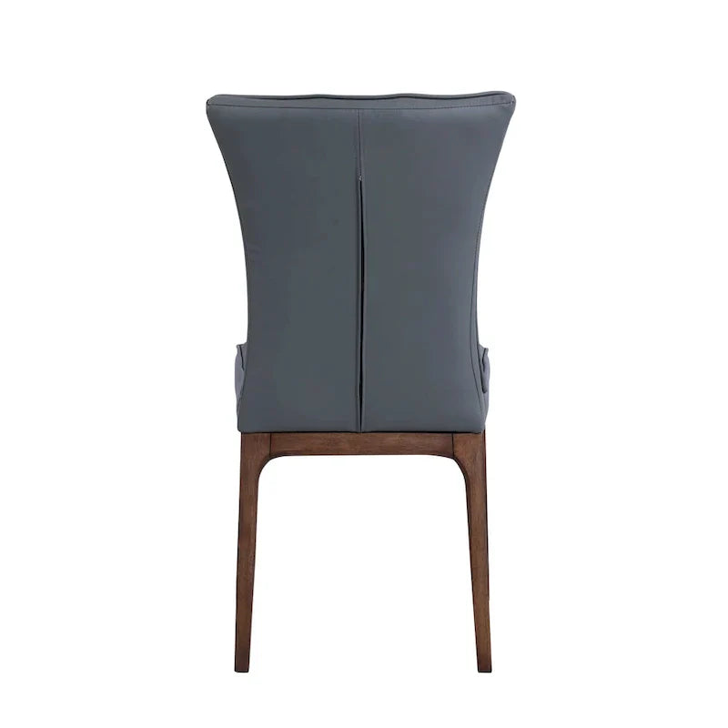 Set of 2 Contemporary Tufted Side Chairs with Sturdy Solid Wood Frame