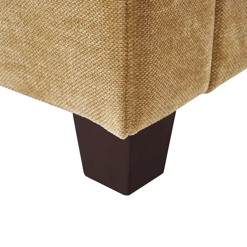 LUE BONA 81 Contemporary Corduroy 3-Seater Sofa - Upholstered Polyester Rectangle Design with Wooden Base for Living Room