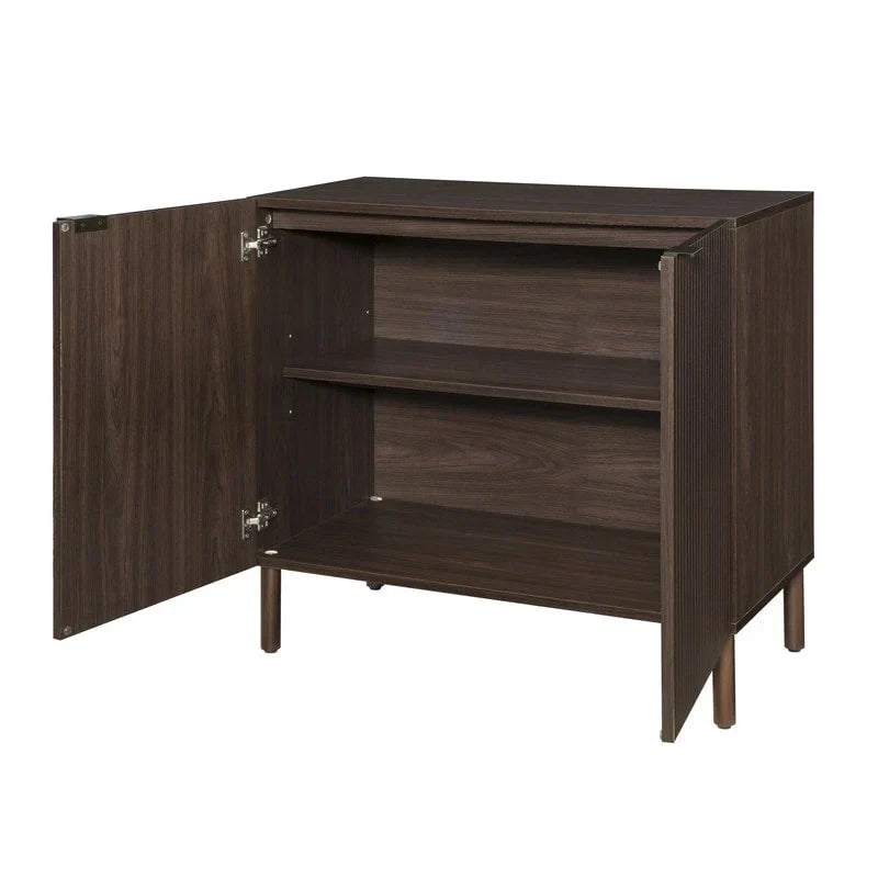 Merk 2-Door Walnut Cabinet