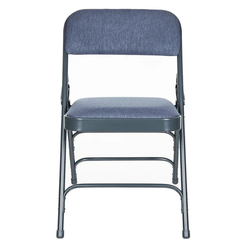 Hampden Furnishings Bernadine Collection Set of 4 Fabric Triple Brace Folding Chairs