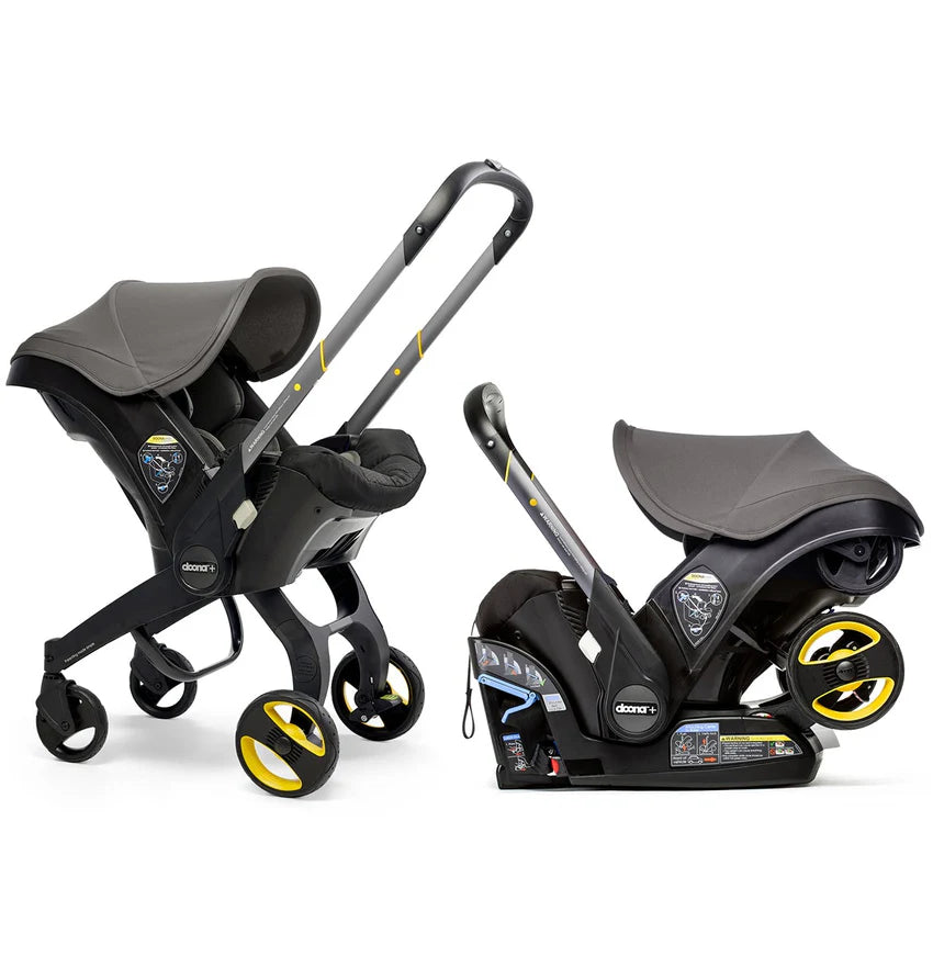 2025 Infant Car Seat Stroller with LATCH Base – Midnight Edition | Car to Stroller in Seconds, Aircraft Approved, Includes Essentials Bag