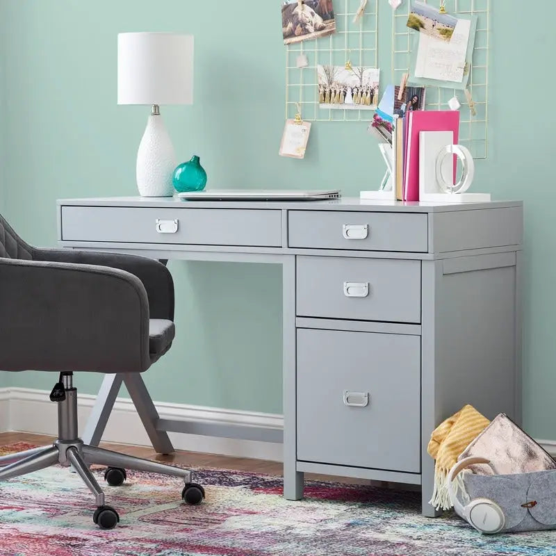 Linon Poppy Side Storage Writing Desk