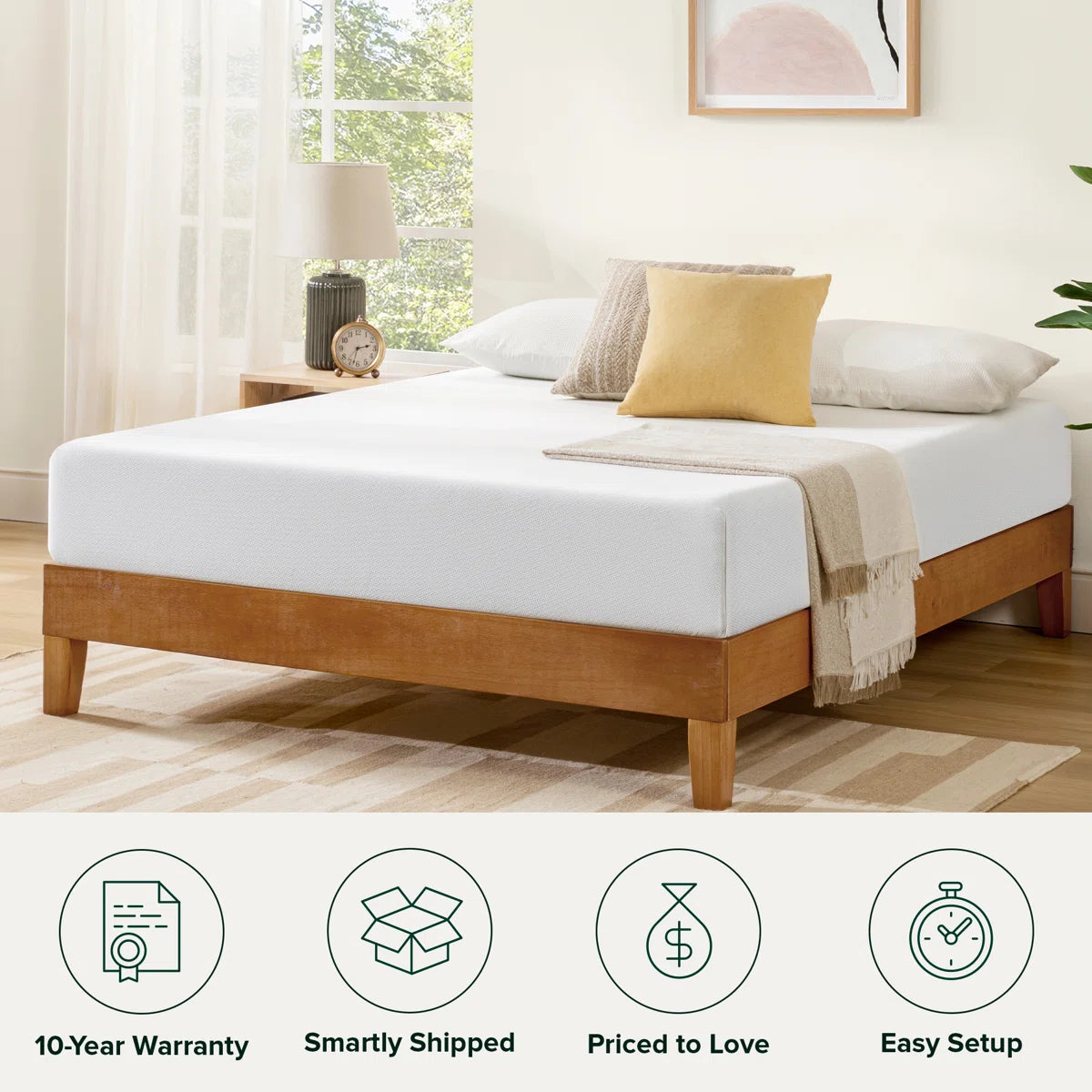Sleep by Wayfair™ 10" Medium Memory Foam Mattress