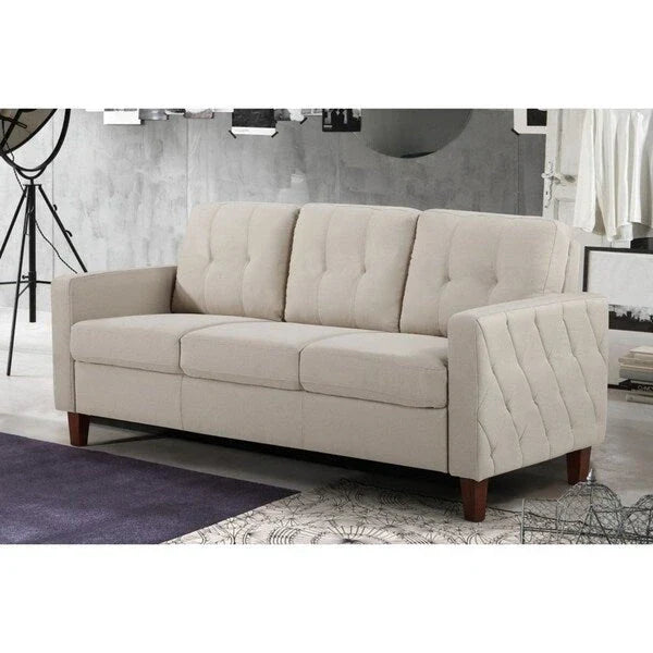 Harrad Mid-Century Modern 3-Piece Tufted Living Room Set