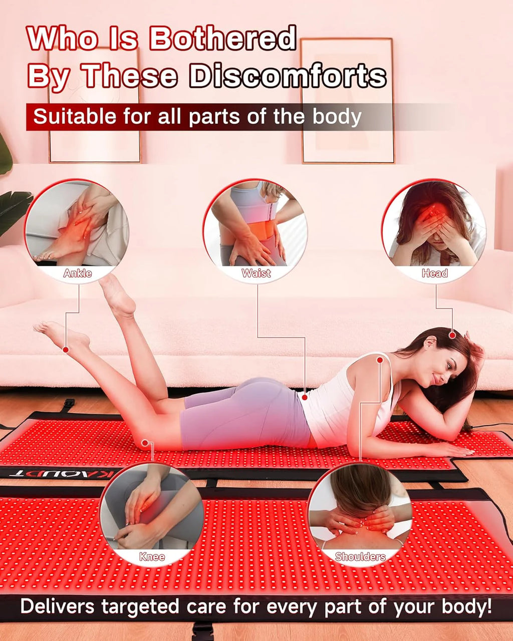 2025 Red Light Therapy Mat, Medical-Grade TPU, 2570 LEDs, 73"x33"