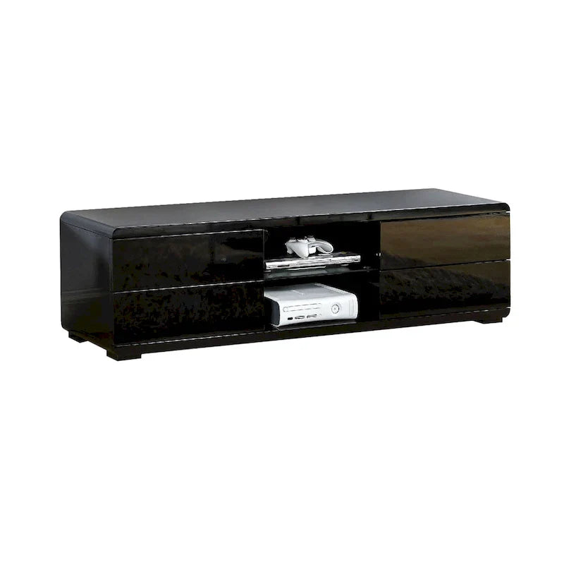 High Gloss Lacquer TV Stand with 4 Drawers