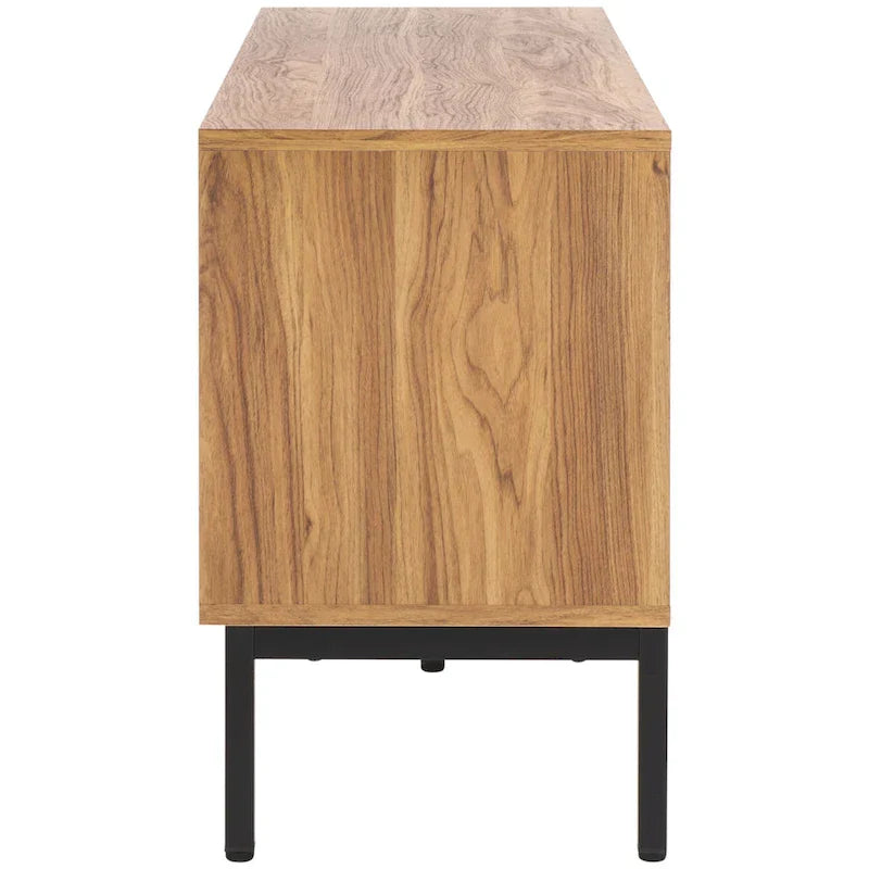 SAFAVIEH Deandra 4-Door Media Stand for Entertainment - Accommodates Up to 65-Inch Flat Screen TV - Dimensions: 60.8" W x 17.7" D x 24.6" H