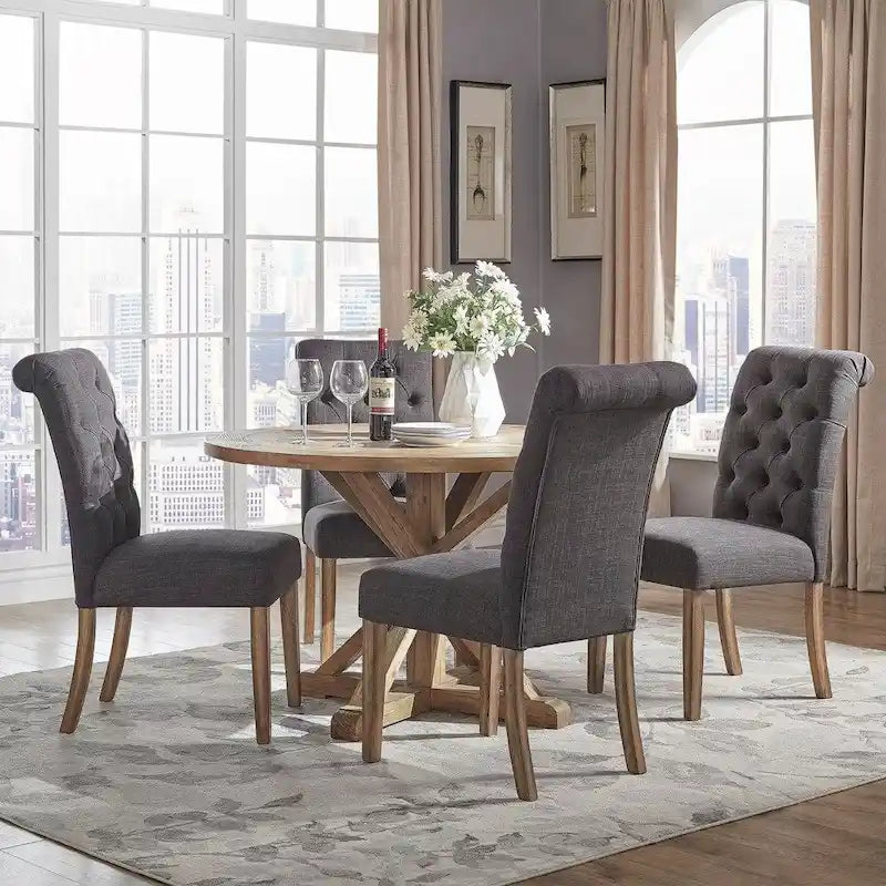 iNSPIRE Q Artisan Benchwright X-Base 48-Inch Round Dining Set