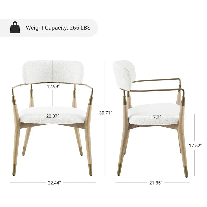 Set of 2 Mid-Century Solid Wood Accent Dining Chairs by Art Leon