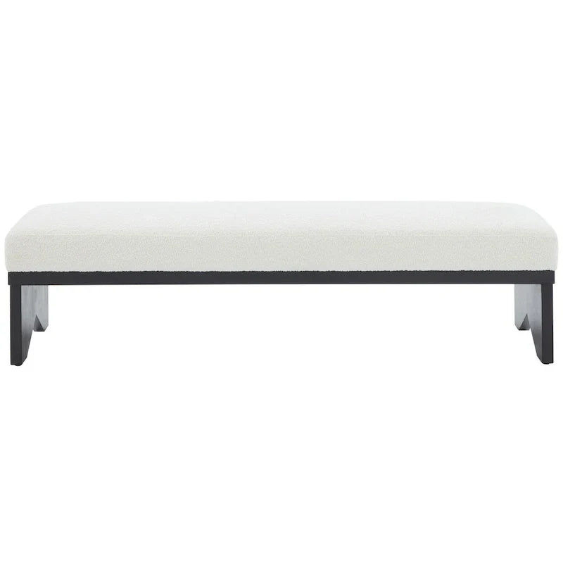 SAFAVIEH Couture Boris Mid-Century Modern Bench - Dimensions: 62.4" W x 19.7" D x 16.5" H