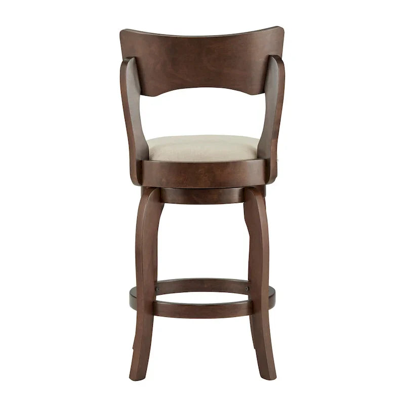 Lyla 24-Inch Brown Swivel Counter Stool by iNSPIRE Q Classic