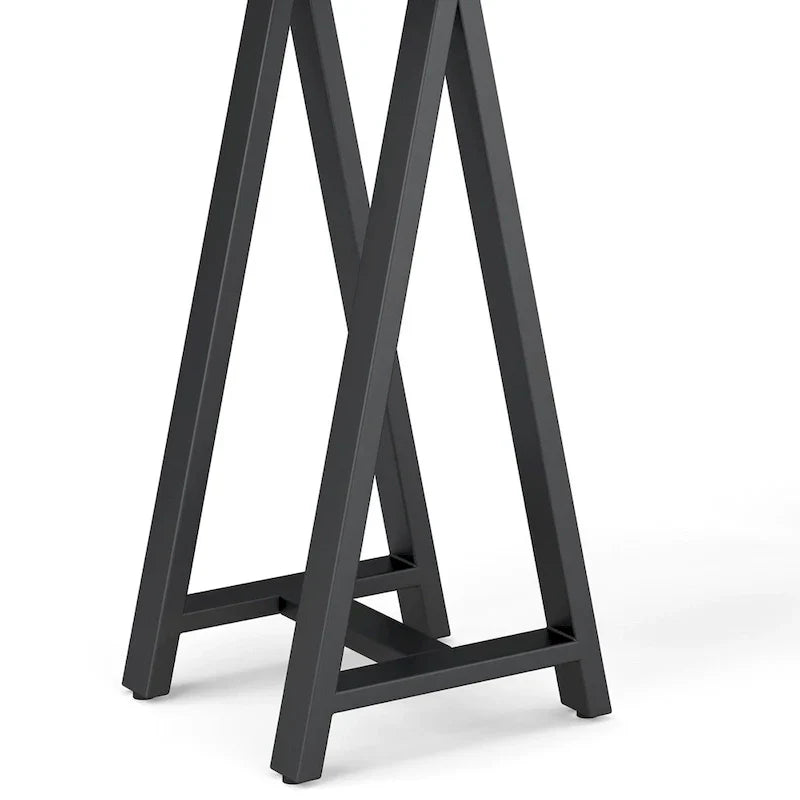 Hawkins 50-Inch Wide Modern Industrial Console Sofa Table in Solid Walnut Wood and Metal