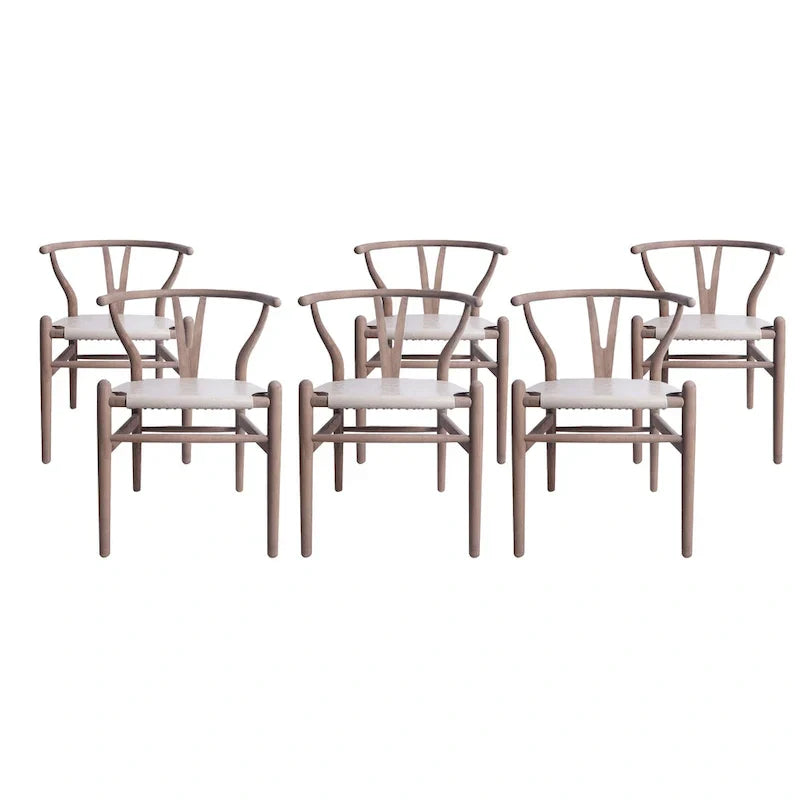 Set of 6 Gessford Ash Wood Dining Chairs by Christopher Knight Home