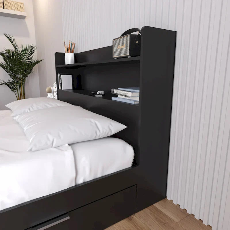 Hunter Headboard with Built-In Bookcase
