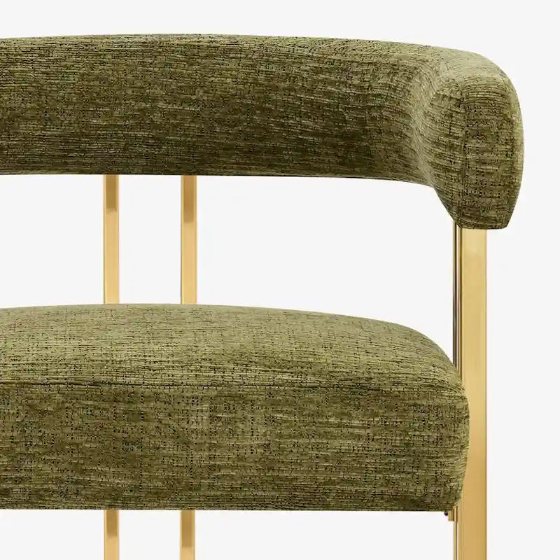 Set of 2 Chenille Upholstered Armchairs