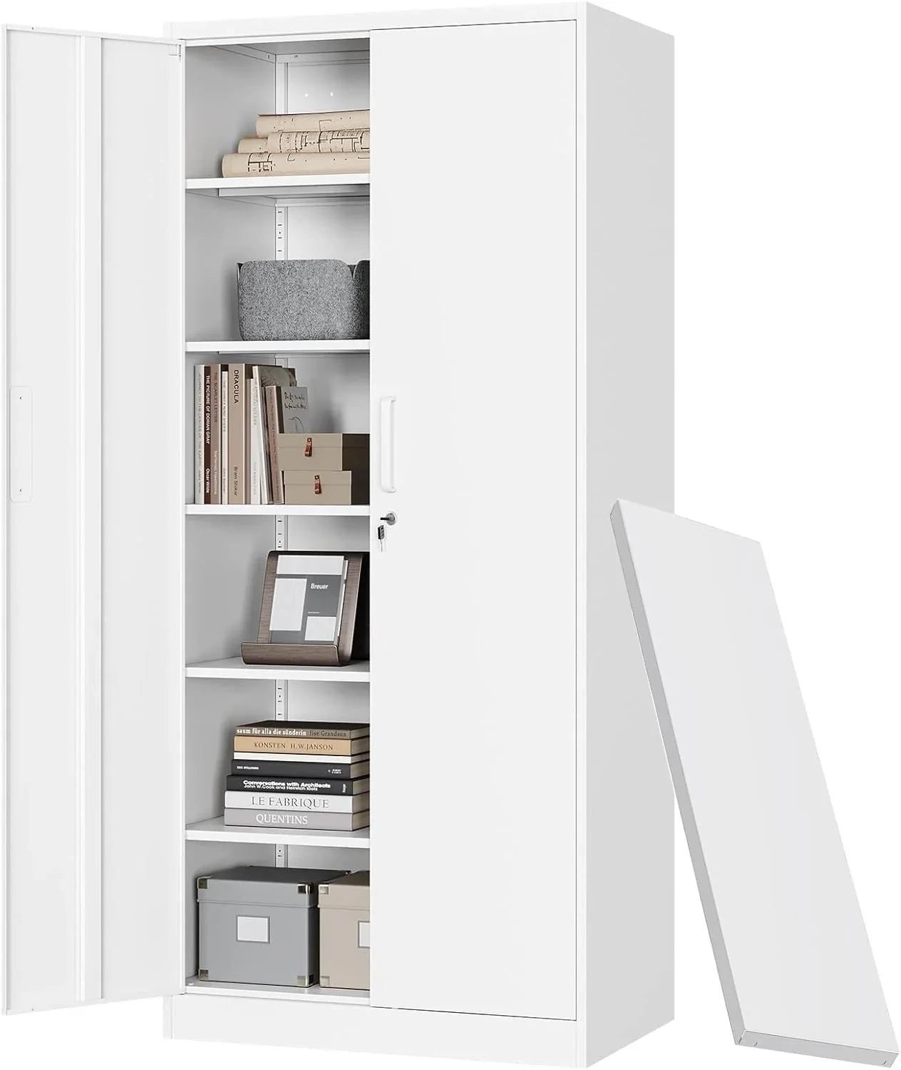 Letaya Metal Garage Storage Cabinets with Lock-72 Tall Tool Organizer Steel Lockers