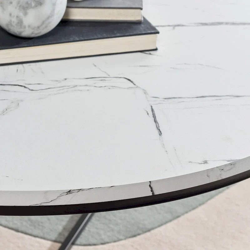 SAFAVIEH Alverda Marble Coffee Table - Dimensions: 35" W x 35" D x 19" H