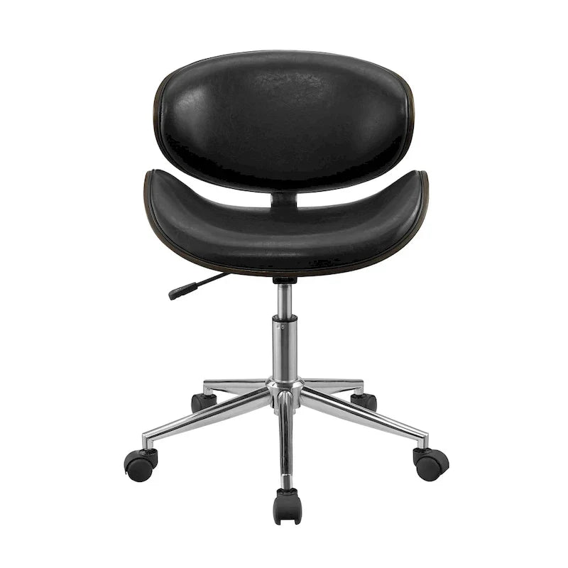 Mid-Century Modern Adjustable Office Chair with Swivel & Casters