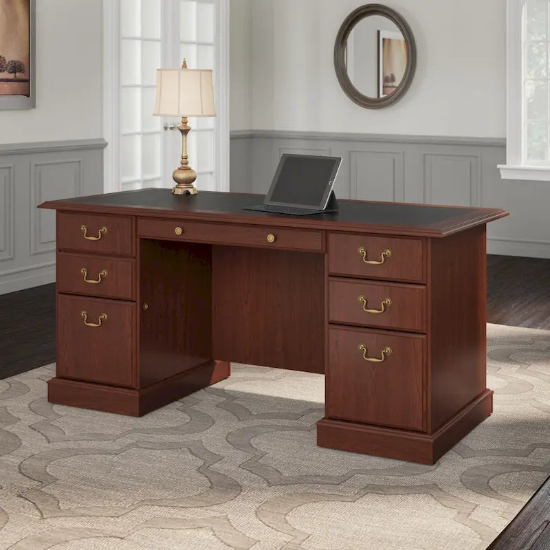 Saratoga Executive Desk with Drawers and Storage by Bush Furniture