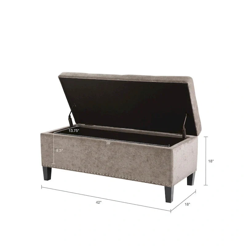 Madison Park Shandra II Tufted Soft Close Storage Bench