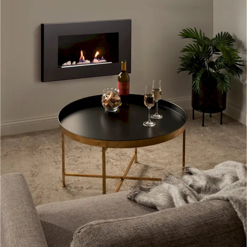 Kate and Laurel Celia 28.25-Inch Round Metal Coffee Table