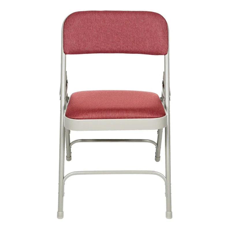Hampden Furnishings Bernadine Collection Set of 4 Fabric Triple Brace Folding Chairs