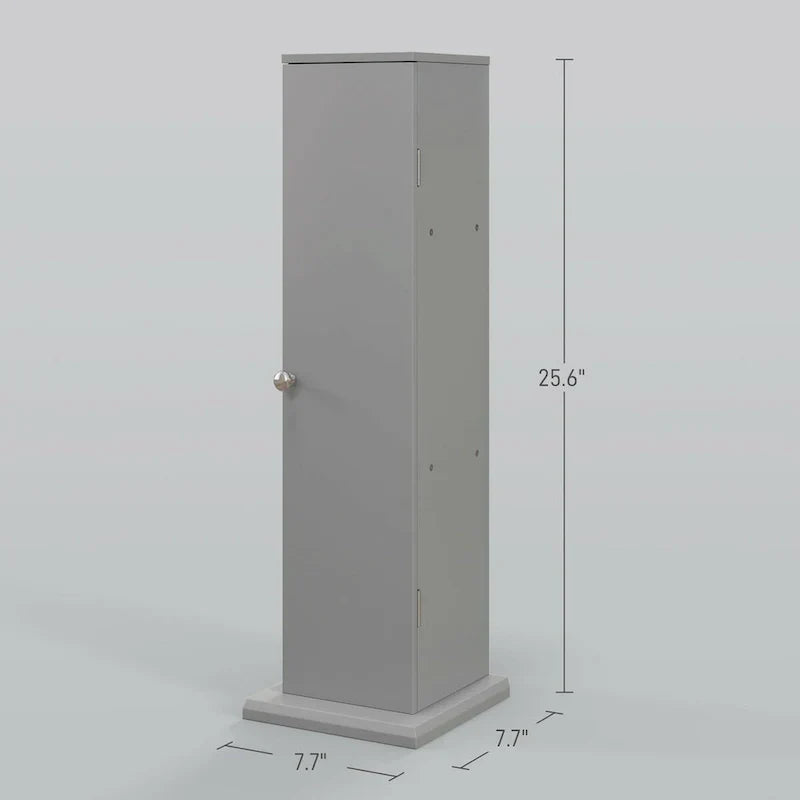 HOMCOM Compact Toilet Paper Cabinet - Corner Floor Storage Organizer with Doors and Shelves for Small Bathrooms