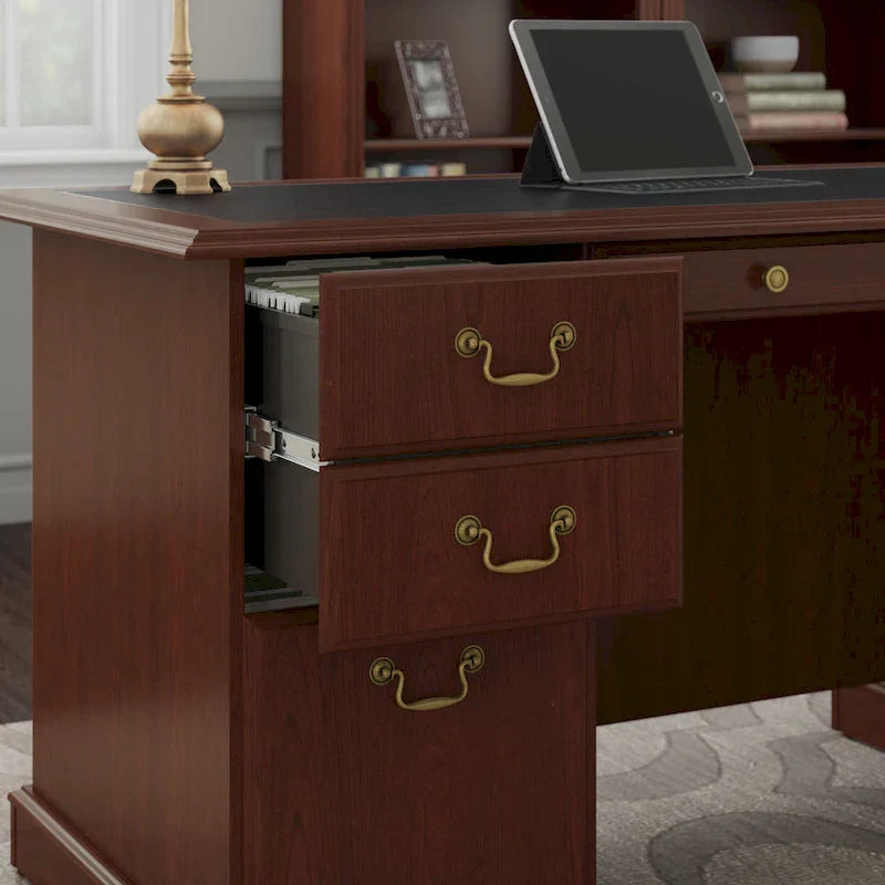 Saratoga Executive Desk with Drawers and Storage by Bush Furniture