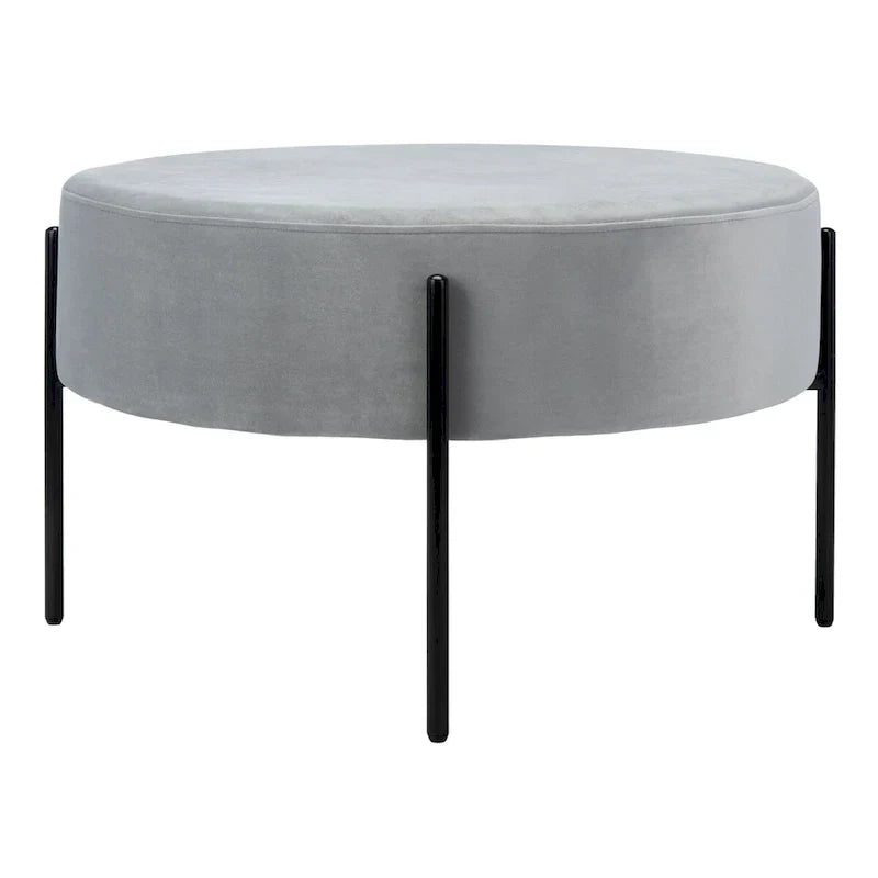 SAFAVIEH Shianne Round Velvet Cocktail Ottoman Table
