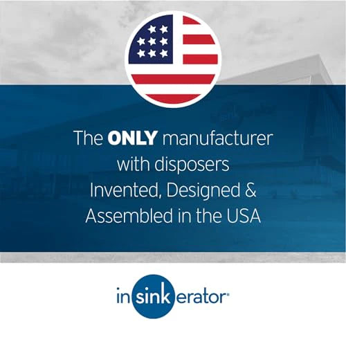 InSinkErator Badger 5 Garbage Disposal, 1/2 HP Continuous Feed, Compact Design, Quick Lock Installation