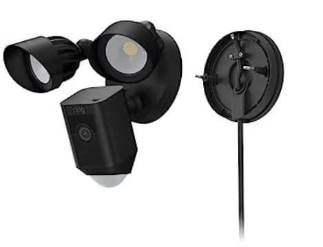 Ring Floodlight Cam Wired Plus with motion-activated 1080p HD video, Black (2021 release)