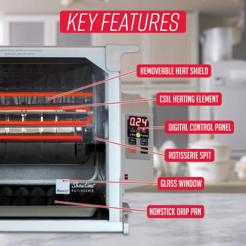 Digital Platinum Showtime Countertop Rotisserie Oven ST5000PLAT