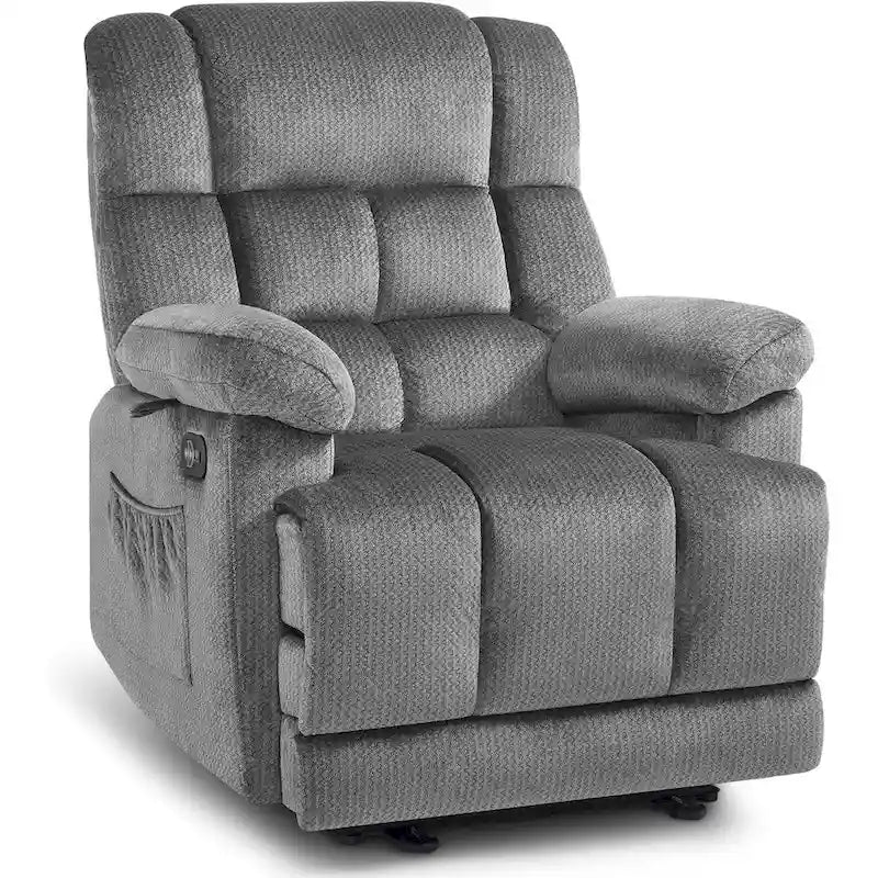 MCombo Heated Massage Electric Recliner Chair for Living Room - Fabric R6233