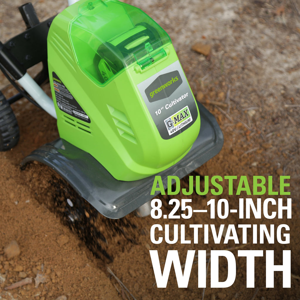 40V 10-inch Cordless Cultivator/Tiller with 40 Ah Battery and Charger, 27062