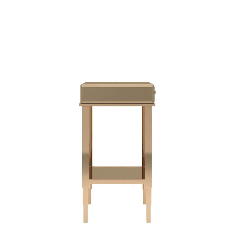 iNSPIRE Q Bold Camille Mirrored Console Table TV Stand with Drawer
