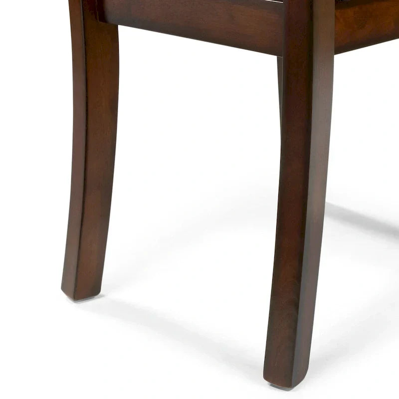 Set of 2 Paur Farmhouse Brown Wooden Dining Chairs by Furniture of America