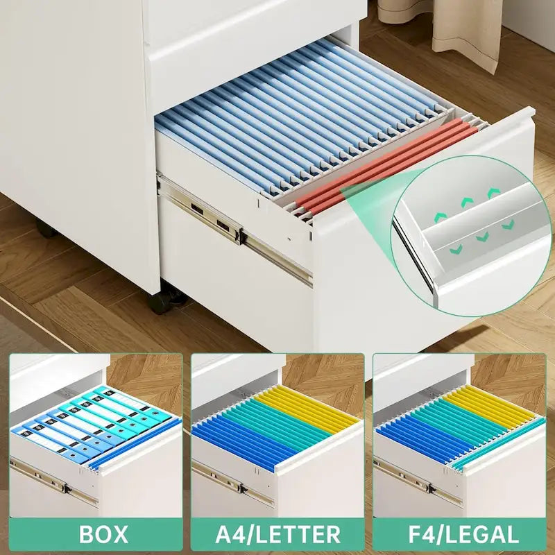 Metal Locking File Cabinet with 3 Drawers for Home Office