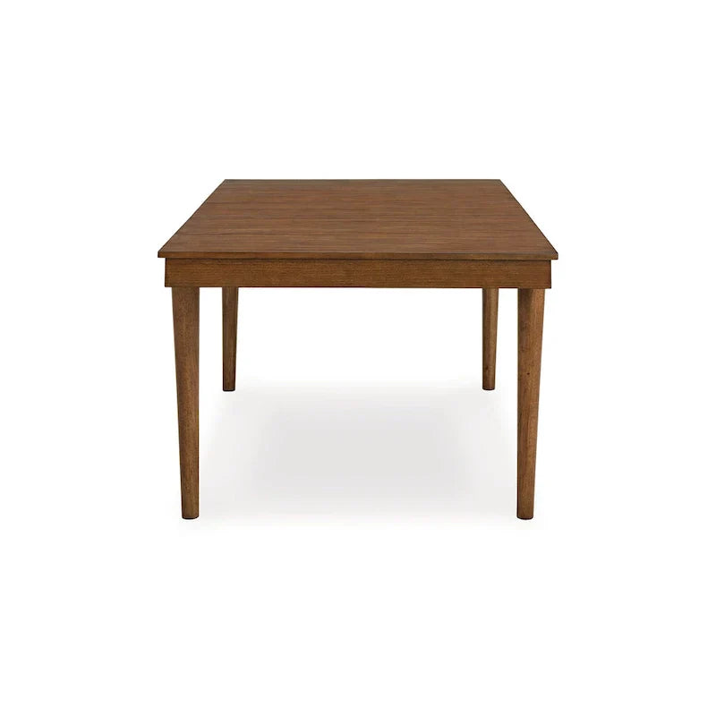 Jeyn Extendable Dining Table with Tapered Legs - Brown Hardwood, 74-92 Inches