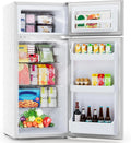 4.5 Cu.Ft Mini Fridge with Freezer 2 Door Compact Refrigerator Small Fridge