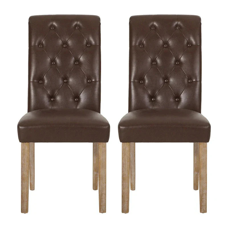 Set of 2 Aruda Upholstered Dining Chairs by Christopher Knight Home