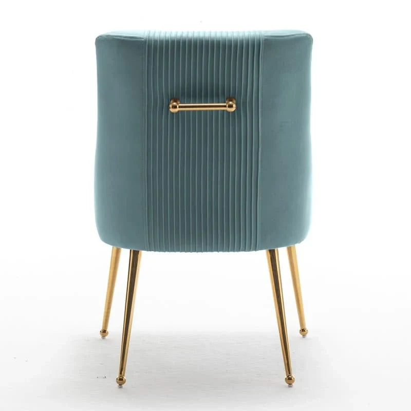 SEYNAR Set of 6 Modern Glam Boucle Velvet Dining or Vanity Chairs with Rear Handle