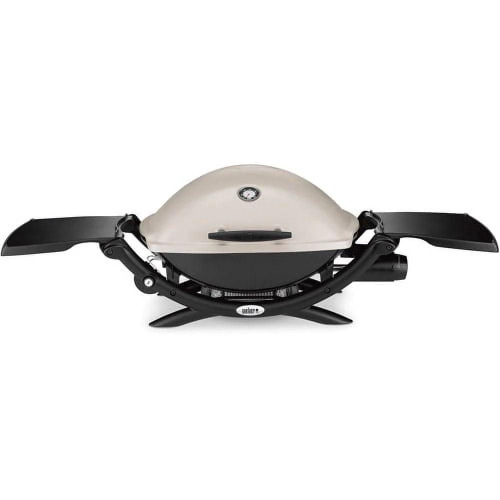 Weber Q 2200 Portable Gas Grill, 1-Burner, Titanium, 12,000 BTU, 280 sq in Cooking Area