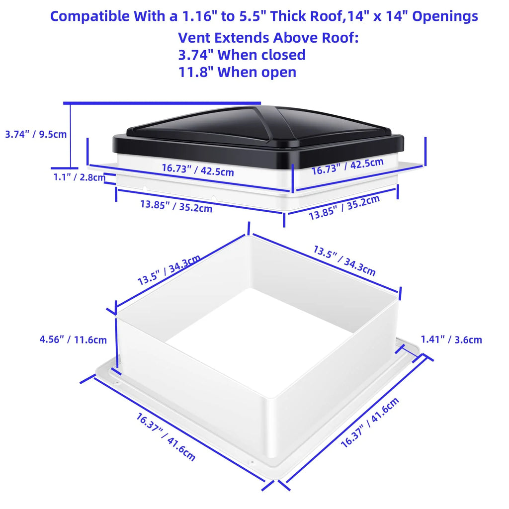 Starvent Reversible 6 Speed RV Roof Vent Fan