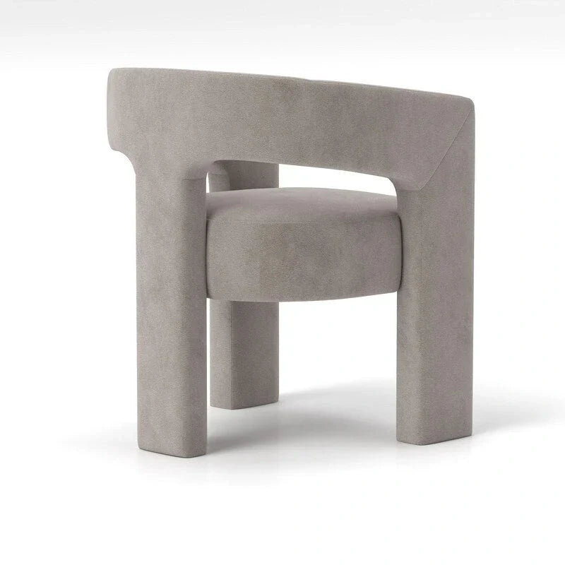 SEYNAR Contemporary Glam Velvet Dining Chair with Open-Back Design