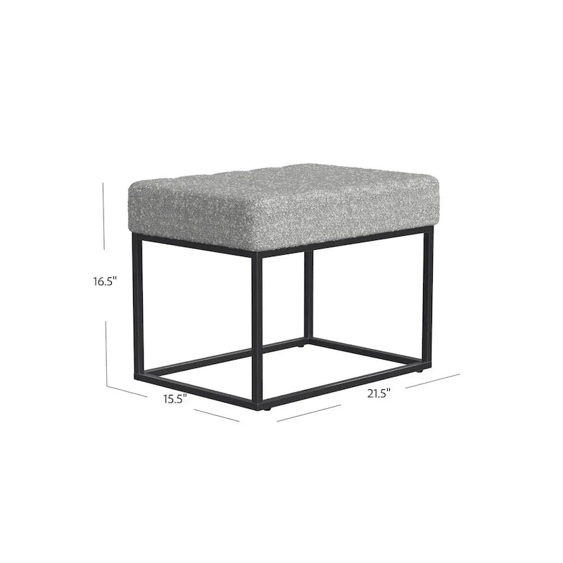 HomePop Theodore Upholstered Ottoman