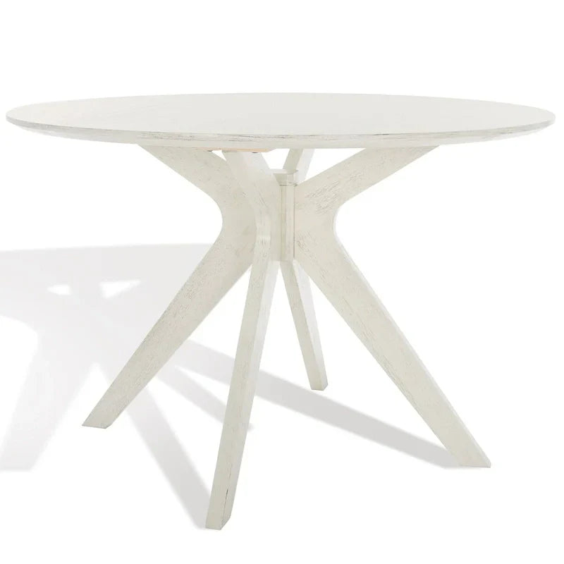 SAFAVIEH Couture Meiko 46-Inch Round Dining Table - Dimensions: 46" W x 46" D x 30" H