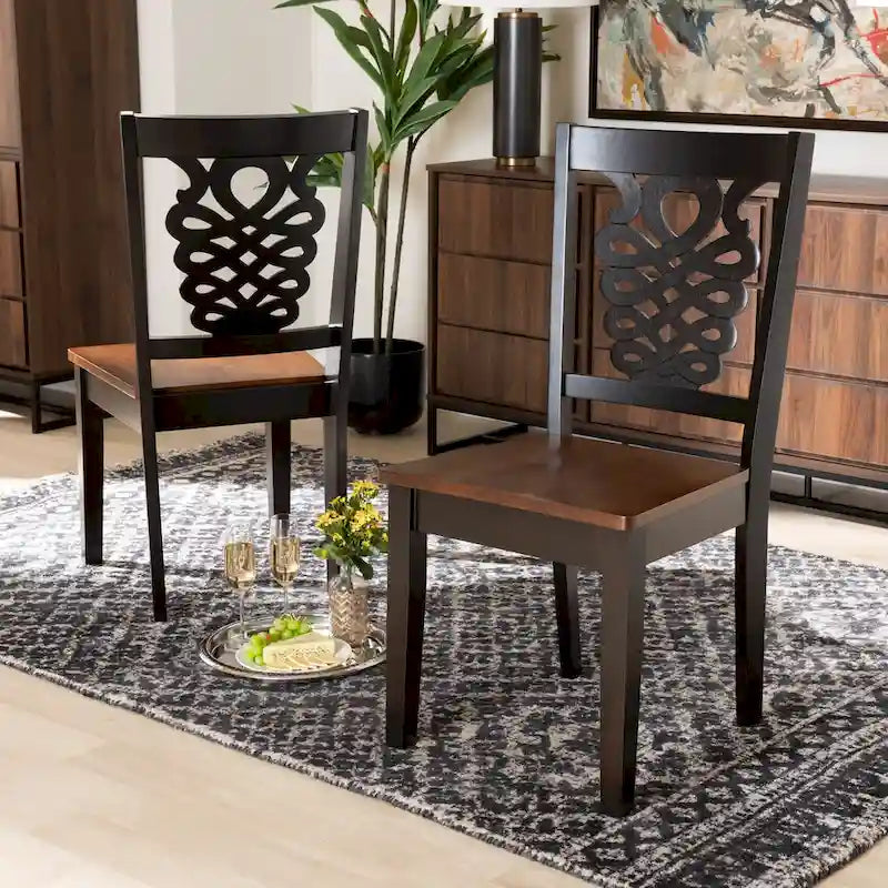 Gervais Modern Transitional 2-Piece Dining Chair Set