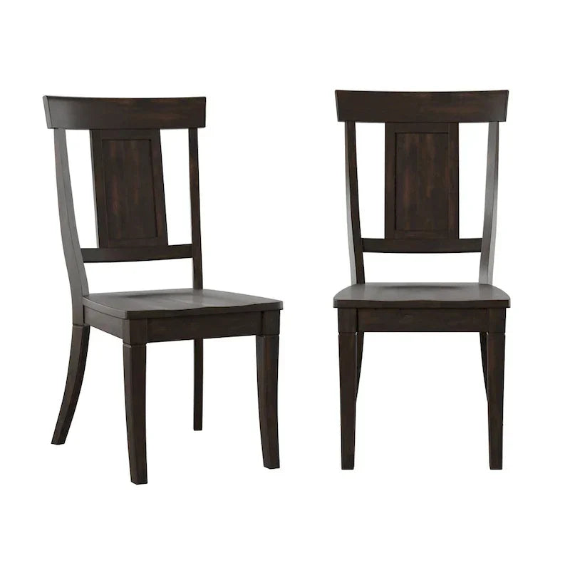Set of 2 Ronda Wooden Dining Chairs with Panel Back